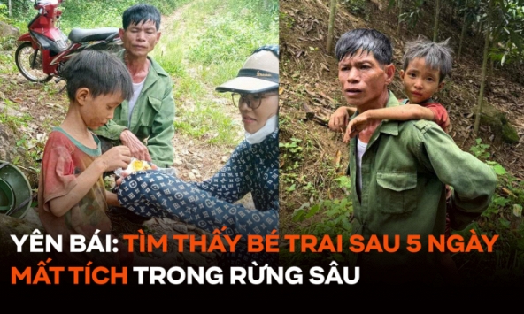 Yên Bái: Tìm thấy bé trai sau 5 ngày mất tích trong rừng sâu