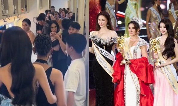 Clip tranh cãi 'nảy lửa', suýt xảy ra xô xát của hai nàng hậu Miss International Queen 2024