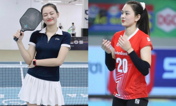 Hoa khôi bóng chuyền lên đồ chơi pickleball, dân mạng hết lời khen vì mặc đẹp, dáng xinh