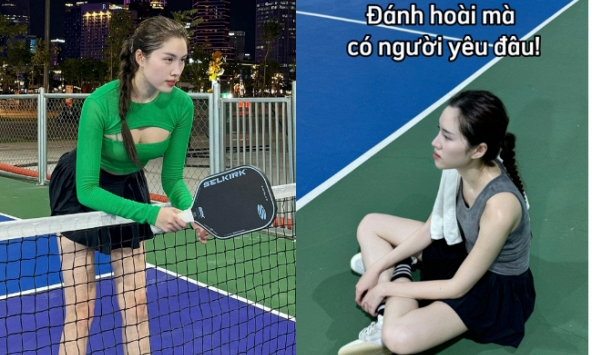 Nữ MC xinh đẹp than chơi pickleball hoài mà không có người yêu, tiết lộ lý do ai gặp mình trên sân cũng chạy xa 80 cây số