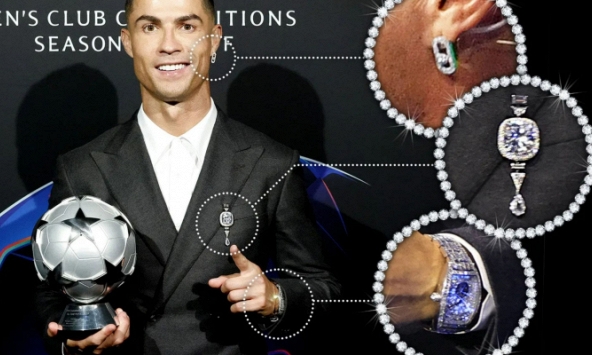 Ronaldo mang theo phụ kiện 200 tỷ khi đi “bấm nút”, đắt giá nhất là một vật nhỏ bé cài trên áo