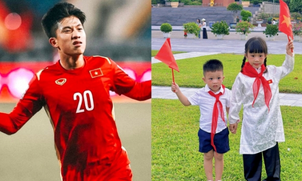 Vợ chồng Phan Văn Đức dạy con về lòng yêu nước, bắt trend 'búp măng non' dịp Quốc khánh 2/9 gây sốt cõi mạng