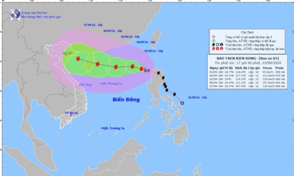 Bão số 3 là một trong những cơn bão mạnh nhất năm 2024 trên biển Đông