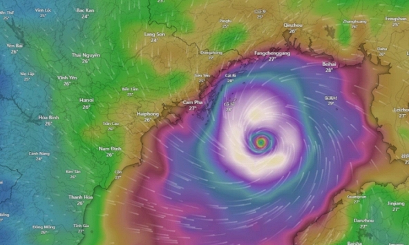 Bão số 3 đã vào vịnh Bắc Bộ, áp sát Quảng Ninh - Hải Phòng