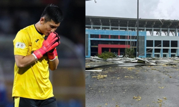 Bão số 3 Yagi “càn quét” Quảng Ninh, thủ môn ĐT Việt Nam 'kêu cứu' vì không liên lạc được với gia đình