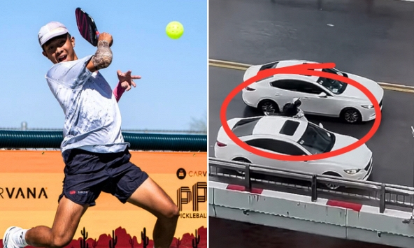 'Thần đồng pickleball' gốc Việt bật khóc khi xem video ô tô đi chậm chắn gió cho xe máy giữa bão YAGI: Cảm động bởi tình người Việt Nam