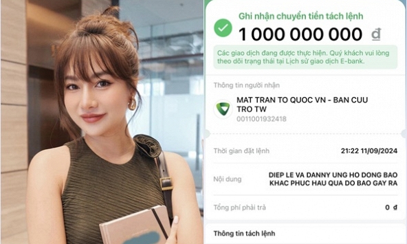 TikToker Diệp Lê chia sẻ ủng hộ đồng bào bão lũ, dân mạng ngỡ ngàng với số tiền cô nàng quyên tặng