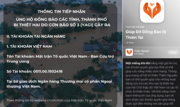 Chuyển tiền hỗ trợ đồng bào bị thiên tai, đây là những số tài khoản và ứng dụng người dân cần biết!