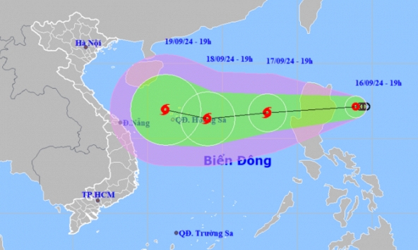 Áp thấp nhiệt đới trên Biển Đông di chuyển nhanh, đường đi phức tạp hơn siêu bão Yagi