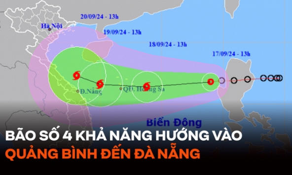 Bão số 4 sắp hình thành trên Biển Đông, khả năng hướng vào Quảng Bình đến Đà Nẵng 