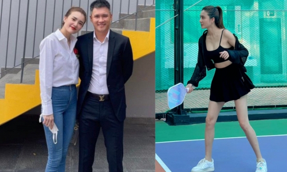 Phản ứng của dân mạng khi em gái Công Vinh mặc áo 2 dây, váy ngắn chơi pickleball 