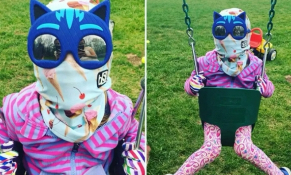 Cô bé 7 tuổi ra ngoài là phải che kín từ đầu đến chân 'như ninja', không thể tiếp xúc với ánh nắng mặt trời