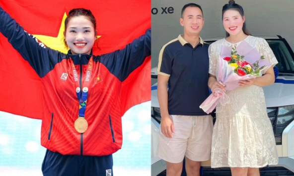 Nữ trung uý xinh đẹp từng hoãn cưới để giành HCV SEA Games lấy chồng quân nhân: Vừa sắm xế hộp sang, bụng bầu to vượt mặt