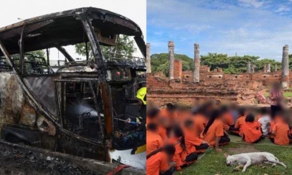 Đau lòng khoảnh khắc vui vẻ của các em học sinh ngay trước khi xảy ra thảm kịch cháy xe buýt khiến hàng chục người thương vong