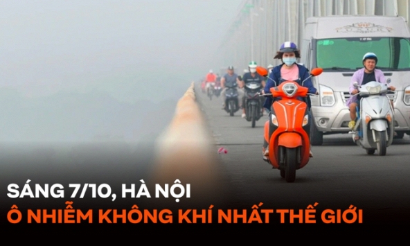 Sáng nay, Hà Nội ô nhiễm không khí nhất thế giới