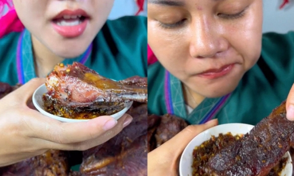 8,2 triệu người dán mắt theo dõi video ăn thịt sườn gây ám ảnh