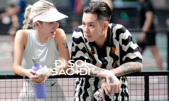 Andree - Phương Ly 'dính như sam' trên sân pickleball