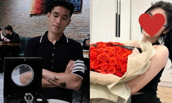 Cầu thủ điển trai nhất nhì U23 Việt Nam tặng đồng hồ hơn 500 triệu cho hotgirl ngân hàng, nhan sắc nàng WAG gây chú ý 