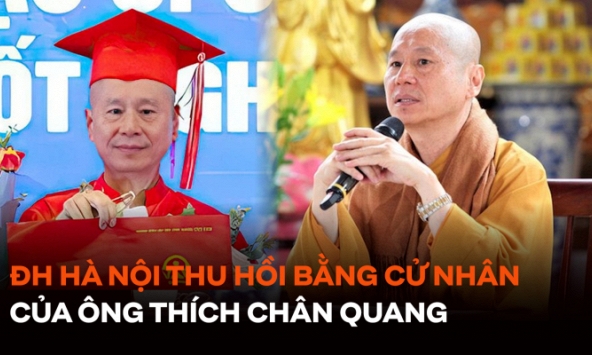 ĐH Hà Nội đang thực hiện thủ tục thu hồi bằng cử nhân của ông Thích Chân Quang