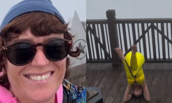 Du khách nước ngoài bất ngờ khi chứng kiến cảnh các chị em tập yoga trên đỉnh Fansipan, đến người Việt Nam cũng lấy làm lạ