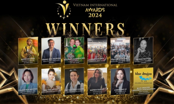 Đạo diễn - Diễn viên - Nhà sản xuất Mai Thu Huyền thắng giải Excellence in Leadership tại Vietnam International Awards tổ chức ở Anh Quốc