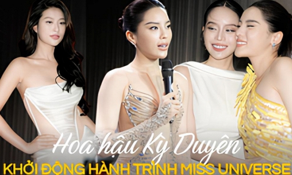 Kỳ Duyên đầy căng thẳng trong buổi ra quân đi Miss Universe, nghi thức tuyên thuệ lần đầu xuất hiện gây nhiều tranh cãi