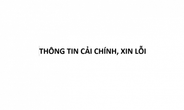 Thông tin cải chính, xin lỗi