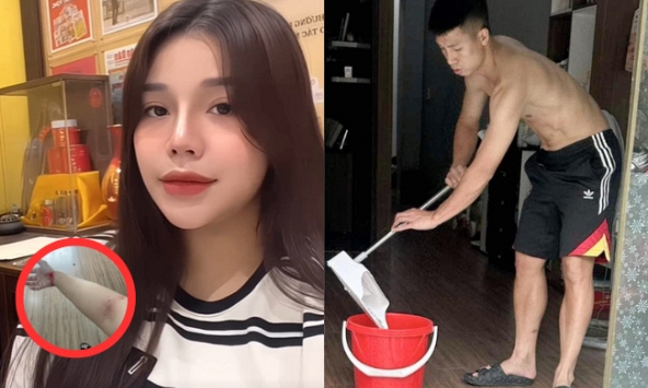 Tình trạng vợ bầu của Bùi Tiến Dũng một ngày sau khi bị cửa kính vỡ đổ vào người