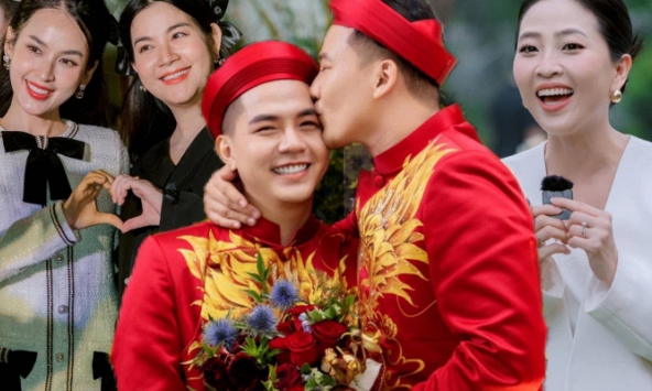 Dàn sao 'khủng' đổ bộ hôn lễ của cặp đôi đồng giới hot hàng đầu Vbiz