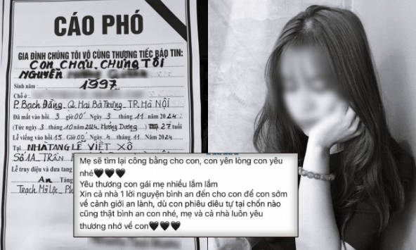 Xót xa chia sẻ của mẹ cô gái bị 'quái xế' tông tử vong ở Hà Nội: 'Mẹ sẽ tìm lại công bằng cho con, con hãy yên lòng nhé'