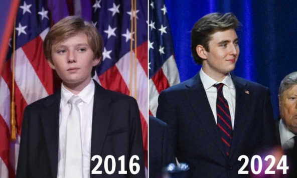 Không ai dậy thì thành công bằng Barron Trump: Ảnh trước - sau 8 năm gây bão toàn mạng