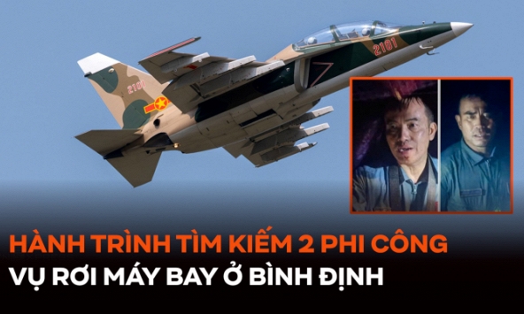 Hành trình đội mưa tìm kiếm 2 phi công vụ rơi máy bay ở Bình Định