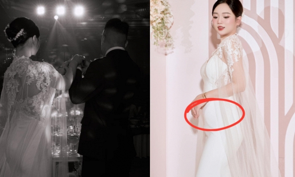 Ảnh hiếm trong đám cưới kín tiếng của cầu thủ U23 Việt Nam và hotgirl ngoại thương.