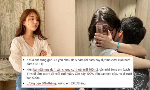 Khoe bạn trai có nhà 100m2, lương tháng 50 triệu nhưng gặp phản ứng ngược, cô gái khiến hàng ngàn người tức giận