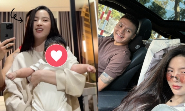 Chu Thanh Huyền khoe cận cảnh quý tử mới sinh, hành động của Quang Hải sau lưng mới gây chú ý 