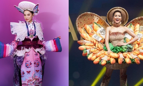 Những bộ trang phục dân tộc ấn tượng của người đẹp Việt tại Miss Universe