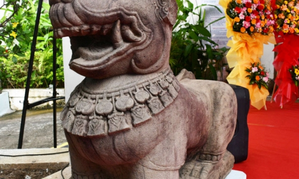 Công bố quyết định hai tượng sư tử đá thành Đồ Bàn là bảo vật quốc gia