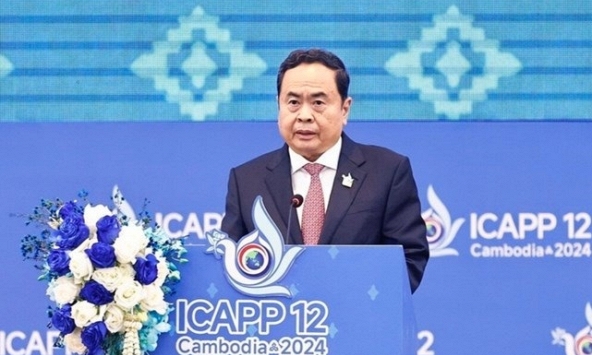 Chủ tịch Quốc hội Trần Thanh Mẫn phát biểu tại Hội nghị quốc tế các đảng chính trị châu Á