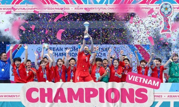 Đội tuyển futsal nữ Việt Nam vô địch Đông Nam Á
