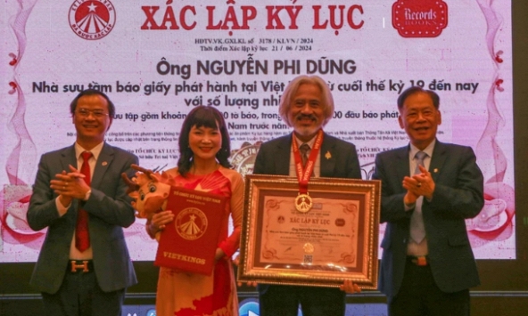 Xác lập kỷ lục nhà sưu tầm báo giấy nhiều nhất Việt Nam