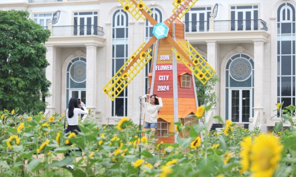 Có gì ở vườn hoa hướng dương khổng lồ giữa lòng Sài Gòn hút giới trẻ đến check-in?