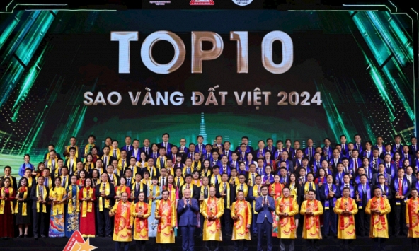 Tôn vinh top 10 thương hiệu Sao Vàng đất Việt 2024
