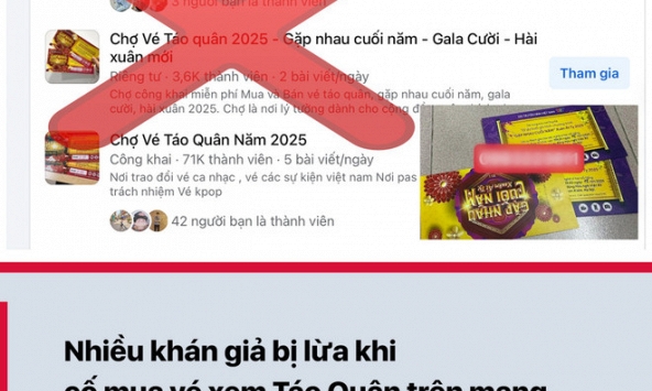 Cảnh báo 'sập bẫy' lừa đảo khi mua bán vé xem chương trình 'Táo quân 2025'