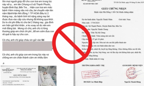 Cảnh giác với thủ đoạn giả mạo giấy tờ, kêu gọi từ thiện để lừa đảo