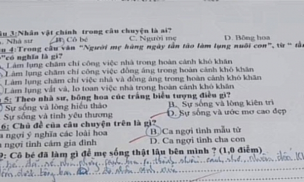 Bài tập tiếng Việt vỏn vẹn 4 TỪ khiến hàng ngàn người thổn thức