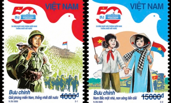 Phát hành bộ tem Kỷ niệm 50 năm Ngày Giải phóng miền Nam, thống nhất đất nước