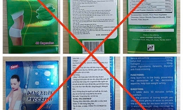 Phát hiện loạt thực phẩm chức năng chứa chất cấm sibutramine bán tràn lan trên mạng