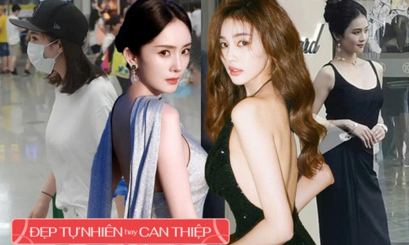 Không thể ngờ 2 nữ thần hàng đầu Cbiz - Dương Mịch, Bạch Lộc cũng bị tật 'cổ rùa, lưng gù' xấu xí như thế này