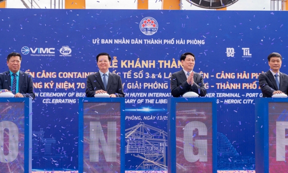 Hải Phòng khánh thành 2 bến cảng Container Quốc tế số 3 và số 4