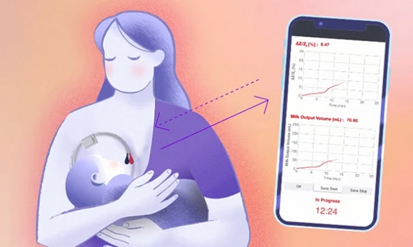 Thiết bị đeo thông minh giúp đo chính xác lượng sữa trẻ bú mẹ theo thời gian thực